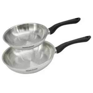 Set 2 poêles 20 et 24 cm en inox Fackelmann Geneva