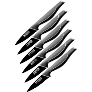 Set van 6 Nirosta Black Edition groentemessen van 20 cm pas cher