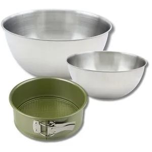 Zenker 9368250 Springvorm met scharnier 20 cm, 2 RVS mengkommen, Silic...