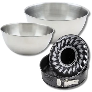 De set bevat 1 springvorm van 26 cm en een savarinvorm, 1 Zenker spate...Vendu parbol