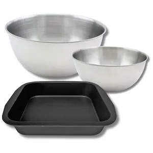 Zenker 9367650 Brownievorm, 2 RVS Mengkommen, Paarse Siliconen Spatel,... pas cher