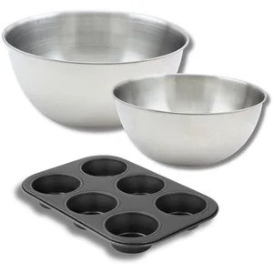 De set bevat 1 muffinvorm met zes holtes, 1 Zenker spatel en 2 Fackelm... pas cher