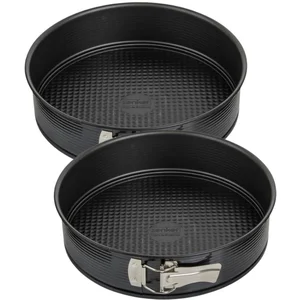 Set van 2 Zenker zwarte metallic springvormen van 26 cm.Vendu parbol