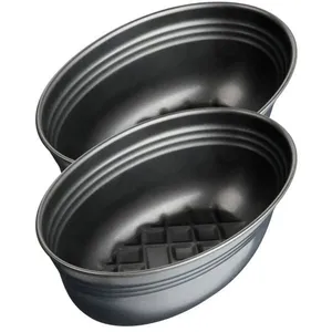 Ensemble de 2 Moules à pain ovale 26 x 16 cm Zenker Black Metallic pas cher