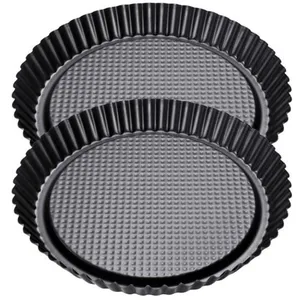 Ensemble de 2 Moules à tarte renversée 28 cm Zenker Black Metallic pas cher