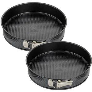 Set van 2 Zenker zwarte metallic springvormen van 24 cm.