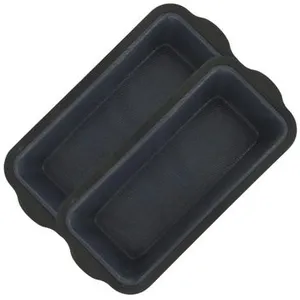 Zenker 9343150 Set van 2 Cakevormen van siliconen met glasvezel, recht...