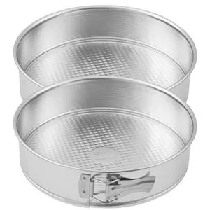 Zenker 9341750 Set van 2 springvormen van getinplateerd staal, Ronde taartvorm van blik, Zilver, Getinplateerd staal, 26cm pas cher