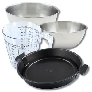 Zenker deegset met quichevorm Lorraine van 28 cm, 2 mengkommen, maatbe...