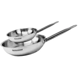 Set de 2 poêles 20 et 28 cm en inox Fackelmann Eterna pas cher