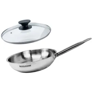 Set de 1 poêle de 20 cm en inox et couvercle en verre Fackelmann Etern... pas cher