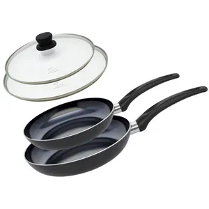 Set de 2 Poêles 20 et 24 cm céramique sans PFAS et 2 couvercles Elo Prima Cucina pas cher