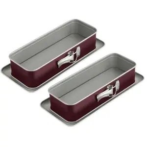 Fackelmann Lot de 2 moules à cakes à charnière 30 cm Dr. Oetker Back-Liebe Bicolor 9927450 pas cher