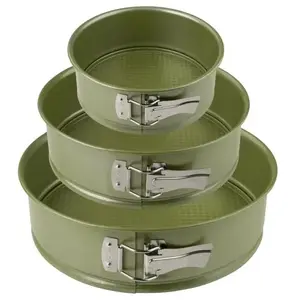 Set de 3 moules à manqué à charnière 20 cm 24 cm et 26 cm Zenker Green... pas cher