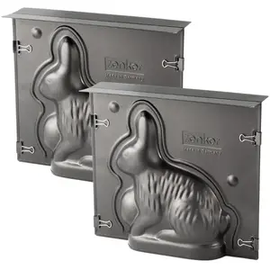 Lot de 2 moules à gâteaux 3D - ZENKER - Forme de lapin de Pâques - 600... pas cher