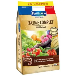Engrais complet - FERTILIGENE - 140 m² - 100% naturel - 5+2 kg pas cher