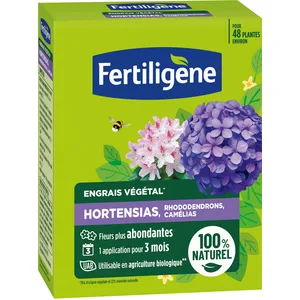 Engrais hortensias rhododendrons et camélias - FERTILIGENE - 100% naturel - UAB - Boite de 1.2kg pas cher