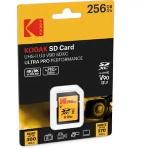 Carte Mémoire SD 256Go Kodak UHS-II U3 V90 Ultra Pro pas cher