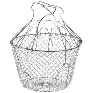 COMBRICHON Panier à salade pliant D : 22.5 cm - inox pas cher