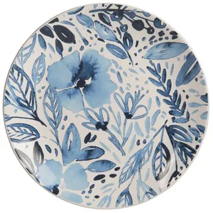 TREND'UP Assiette À Dessert Jardin Bleu 21,5 Cm (Lot De 6) pas cher