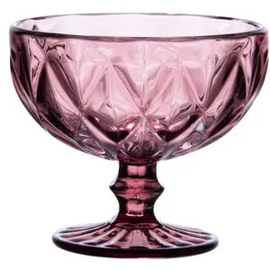 Coupes de glace 35 cl diamond rose - Trend - Verre - Compatible lave-vaisselle