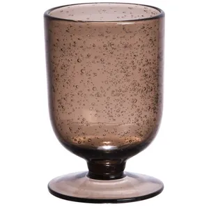 Verre À Pied Gordes Bullé Brun 25cl pas cher