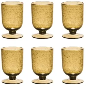 Verre À Pied Gordes Bullé 25 Cl Ambre (Lot De 6)