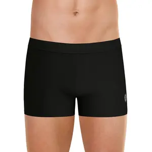 Athena Boxer de Bain pour Homme Traveler-Doublé, Cordon de Serrage, Sérigraphie Écusson Côté-Coupe Classique Ergonomique Maillot, Noir, SVendu parcdiscount
