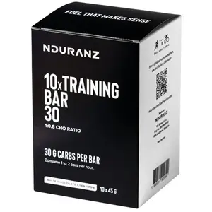 Nduranz Boîte De Barres énergétiques Training 30 Chocolat Blanc Et Can... pas cher