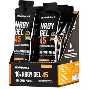 Nduranz Boîte De Gels énergétiques Nrgy 45 Orange 75g 16 UnitésVendu parbikeinn