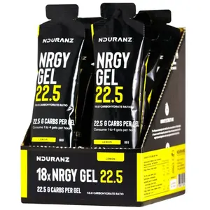 Nduranz Boîte De Gels énergétiques Nrgy 22.5 Citron 66g 18 UnitésVendu parbikeinn