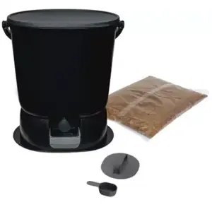 Composteur de cuisine BOKASHI Essential 15L avec base noir/gris pas cher