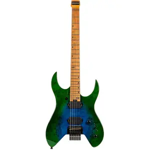 Spira Guitars S-500 Headless GBR Trans Aqua Blue elektrische gitaar pas cher