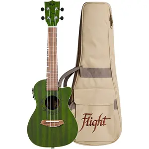 Flight ALMDUC380JCEQ Gemstone DUC380 Elec Con Ukulele - Jade