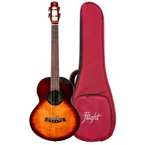 Flight Royal Series Navigator EQ-A Baritone elektrisch-akoestische ukelele met gigbag pas cher