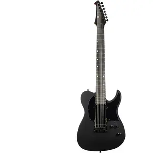 Spira Guitars T-407 MBK Satin Black 7-snarige elektrische gitaar
