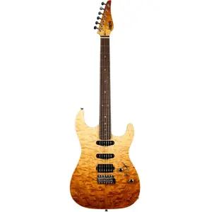 JET Guitars JS-45 Fireburst elektrische gitaar met gigbag pas cher