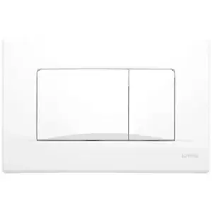 Plaque de commande murale Dots Duo wc encastré schwab, double volume blanche pas cher