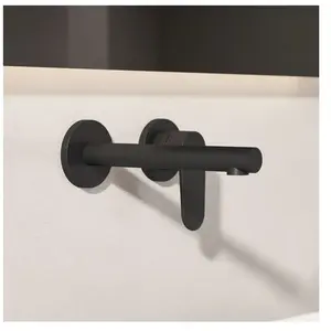 Ideal Standard Ceralife O - Inbouw wastafelkraan, 2-gats installatie, zijdeglans zwart BE019XG