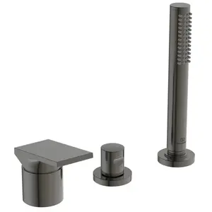 Ideal Standard, Robinetterie de salle de bains, IDS 3-Loch-Badearmatur EXTRA m Handbr o Wanneneinlauf magnetic grey