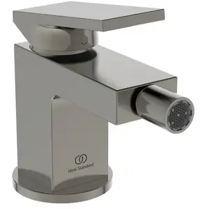 Ideal Standard, Robinetterie de salle de bains, IDS Einhebel-Bidetarmatur EXTRA mit Ablaufgarnitur silver storm