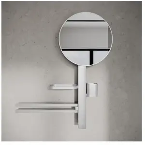 Ideal Standard, Miroir cosmétique, Beauty Bar Combinaison d'accessoires Alu+ M700 avec miroir diamètre 320mm pas cher