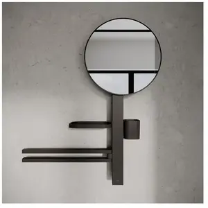 Ideal Standard, Miroir cosmétique, Beauty Bar Combinaison d'accessoires Alu+ M700 avec miroir diamètre 320mm pas cher