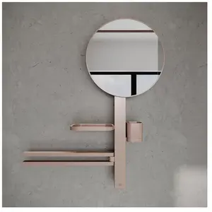 Ideal Standard, Miroir cosmétique, Beauty Bar Combinaison d'accessoires Alu+ M700 avec miroir diamètre 320mm pas cher
