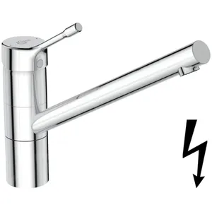 Ideal Standard, Robinetterie de cuisine, IDS Mitigeur monocommandé de cuisine CERALOOK BlueStart DN 15 mttg bec rapporté ND chrome pas cher