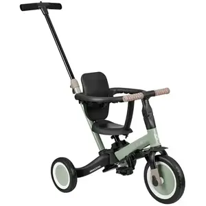 Kikka Boo Boo Tricycle évolutif pour bébé 5 en 1 Flip, vélo pour enfants de 1 an à 5 ans, tricycle à vélo avec ou sans pédales, réglable et transformable, vert militaire pas cher
