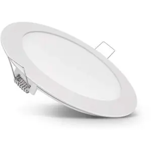 OPTONICA Plafonnier led Rond Extra Plat 24W 1700lm (192W)  300mm - Blanc Naturel 4500K pas cher