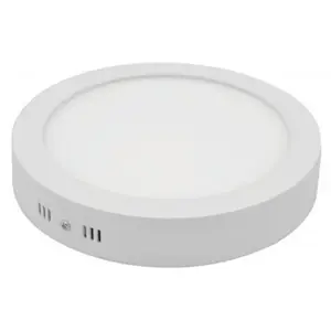 OPTONICA Plafonnier LED 6W 480lm (48W) Blanc Rond 120mm - Blanc du Jour 6000KVendu parmanomano