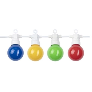 OPTONICA Guirlande Guinguette 10 Ampoules led Colorées 8m Fil BlancVendu parcdiscount
