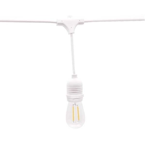 OPTONICA Guirlande Guinguette Blanche Suspendue IP65 14,4m pour 15 Ampoules E27Vendu parmanomano